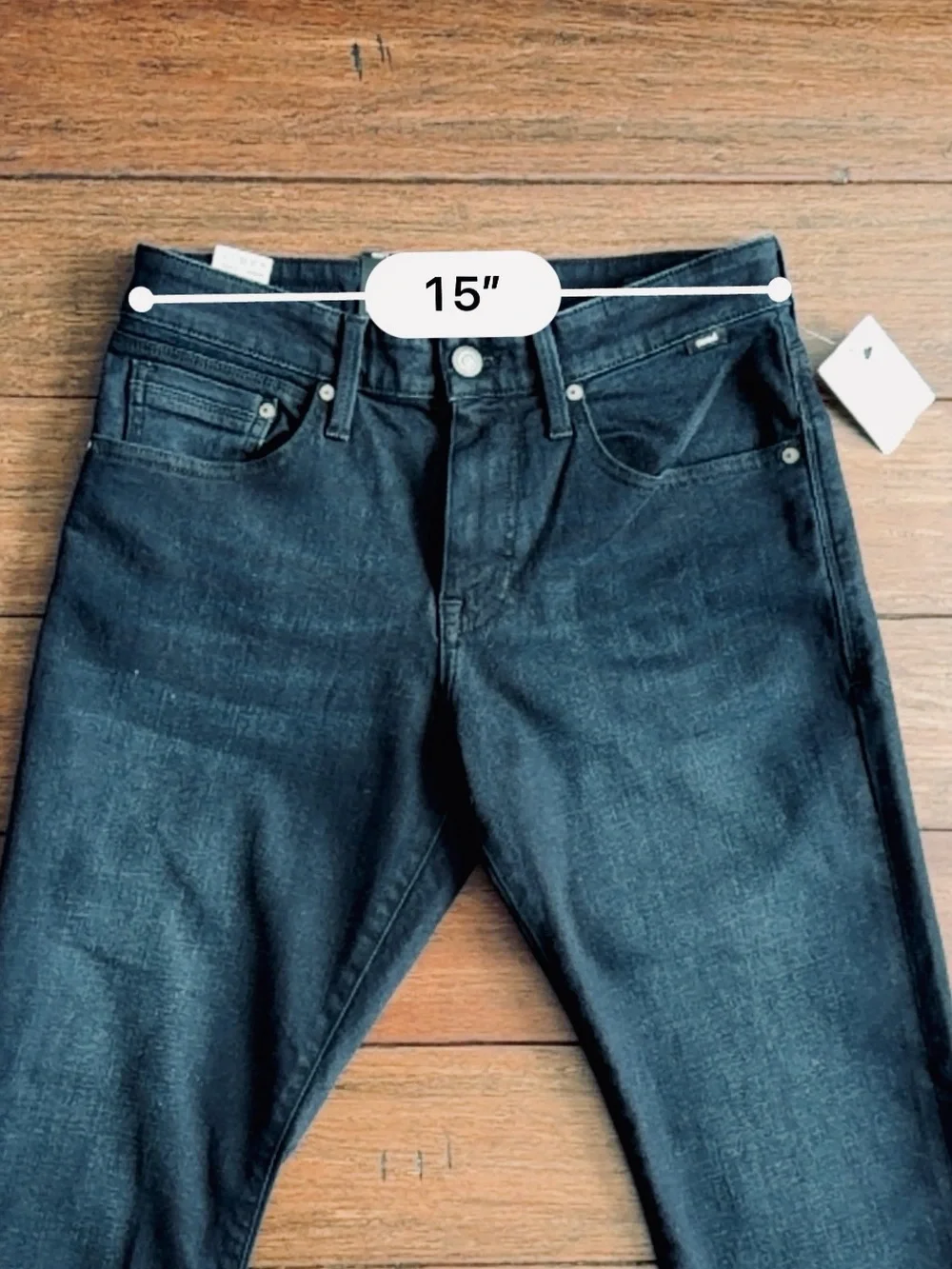 NWT Mavi Matt Relaxed Straight Leg Jeans Black Size 30x32